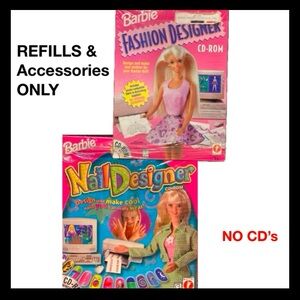 Vintage BARBIE bundle of ‘REFILLS’ of Nail Designer, Fashion Designer.  No cds.